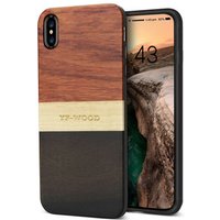 Natural wood mobile phone case for iphone X custom logo phone cover real natural Stylish Shockproof
