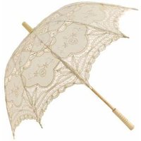 PoeticExst Different Colors Elegant Embroidery Lace Umbrellas Outdoor Victorian Wedding White Lace Umbrellas