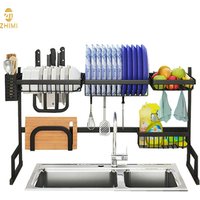 Hot Sale 201Stainless Steel Kitchen Dish Drainer Storage Holder Rack Shelf Standing Type Over Sink Dish Drying Rack