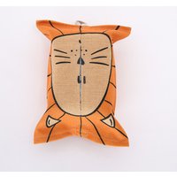 Cartoon printed tissue box,napkin holder with linen fabric