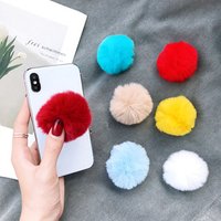 2019 New Arrivals POPS Phone Socket Pops Up Socket Mobile Stand Phone Holder in Shaggy Design for Winter