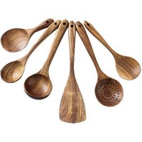 Factory price Amazon Hotselling 7 pieces of a set wooden kitchen accessory Spatula Set