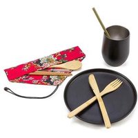 Hot sale Eaby Eco Friendly Reusable Portable bamboo travel cutlery set portable bamboo flatware cutlery set for travel, camping