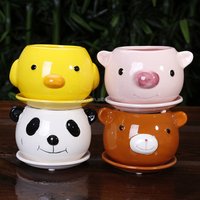 Charming Cartoon Animal Ceramic Succulent Planter Pot