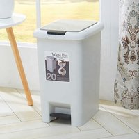 Push bathroom kitchen plastic foot pedal dust bin trash can