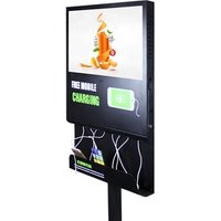 21.5" floor standing Android wifi mobile phone charging station for restaurants