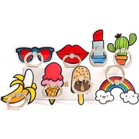 New fashion finger ring mobile phone holder smart cartoon rainbow cactus cell phone ring DIY decorative creative accessories