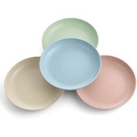 Healthy Biodegradable Wedding Snack Disposable Plastic Plates Fruit Plate Wheat Straw Plate