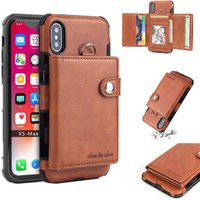 Hand Bag Rope Design Style Wallet with Credit Card Holder Leather Shockproof Phone Back Cover For Iphone XS Max Soft TPU Case