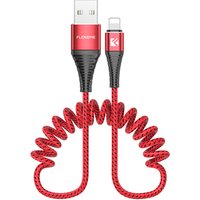 FLOVEME Free Shipping 8pin Spring USB Charging Data Wire For iPhone Cable 1.5m Nylon Braided Car Phone Cable