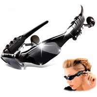 Sport stereo headphone long distance cell phone BT sunglasses headset with microphone