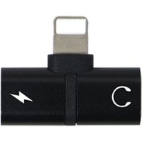 Dual Audio Fast Charging Adapter Splitter 2 IN 1 for IPhone X XR XS Max 7 8 Plus Metal Dual Port for Lighting Cable Converter