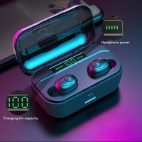 TWS Digital Display Wireless Earbuds Bluetooth In Ear Earphones Wireless Charging Earphones for Samsung iPhone