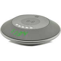 Alarm Clock display wireless bluetooth speaker 2017 qi wireless charger fm radio Phone NFC TF AUX portable bluetooth speaker
