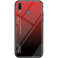 2019 tempered glass gradient color hard phone case for Xiaomi redmi note 7