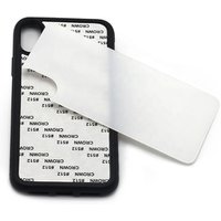 New Arrival OEM Custom Logo Sublimation Blank 2D TPU+Tempered Glass Sheet Phone Case