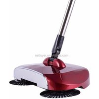 Hand Push Propelled Floor Sweeper 360 Degree Spin Broom