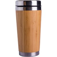 Stainless Steel Bamboo Coffee Mug Tumbler Lid