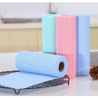Perforated disposable kitchen wipes rolls of wood pulp spunlace nonwoven rags for household bathroom floor furniture cleaning