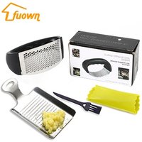 Amazon dishwasher safe stainless steel manual garlic press rocker , kitchen gadgets garlic ginger mincer crusher squeezer