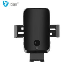 Qi & KC 3 in 1 OEM Voice Control 10W Fast Wireless Mobile Phone Car Charger with air vent phone holder