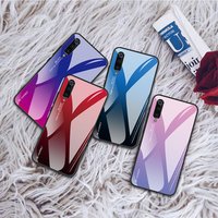 Glass Phone Case Cell Phone Case Mirror Glass Phone Cover For Xiaomi mi 9 mi8 redmi note 7note 7 pro Custom Printing OEM