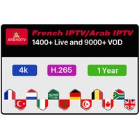 Arabic French IPTV Channel Account Subscription ARBHDTV 12 Months Smart IPTV Playlist abonnement