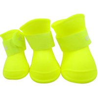 Dog Rain Boots Candy Colors Waterproof Anti-slip Shoes Adjustable Pet Silicone Rain Boots