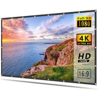 Eco-friendly high gain wall 80 inch 16:9 soft Foldable Simple outdoor portable projector screen hanging on wall