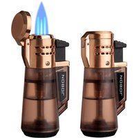 MLT182-Amazon Hot Selling Torch Cigar Lighter Triple Jet Flame Refillable Butane Lighter Jet Torch Lighter Butane NOT Included