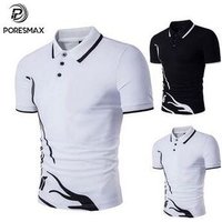 2019 Summer Style Man Polo Shirts Solid Color Short Sleeve Slim Breathable Men's Polos Shirts Male