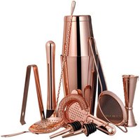Cocaktailshaker 11-piece Cocktail Shaker Bar Set : 2 Weighted Boston Shakers, Cocktail Strainer Set,Double Jigger,Muddler