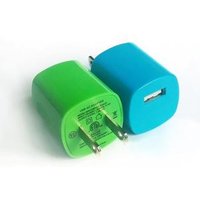 Colorful usb mobile travel wall charger 5V 1A/1.5A output universal cellphone travel charger adapter for promotion