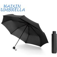Hot Selling 2019 One Dollar Cheap Black Color 3 Folding Umbrella Made China Promotional Advertising Umbrella with Logo Print