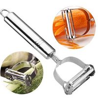 Magic Stainless Steel Dual Julienne Rotating Vegetable Peeler and Slicer Zester Potato Peeler