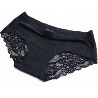 Floral Lace Seamless Silk Low Waist Panties