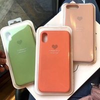 Luxury Comfortable Touching Love Heart Liquid Silicone Slim Phone Case for iPhone X XS MAX XR X 8 7 6 Plus