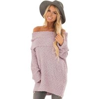 Wholesale new arrival fashion off the shoulder comfy woman sweater