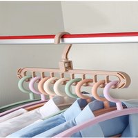 China nine-hole 360-degree revolving magic hanger multi-functional folding magic hanger wardrobe airing clothes hanger