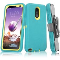 2 In 1 Back Clip Rugged Armour Phone Case For Lg Stylo 4,For Lg Stylus 4 Case Kickstand Tpu Pc Belt Clip