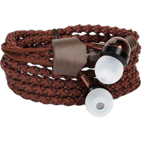 URIZONS New Design In Ear Mobile Wristband Earphone Earbuds with mic for iphone for Samsung Fabric Braided Bracelet headphone