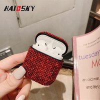 For Apple Airpods Case Cover Glitter Bling Bling Diamond Earphones Case For Airpods