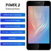 LEAGOO POWER 2 Mobile Phone 5.0"HD IPS RAM 2GB ROM 16GB Android 8.1 MT6580A Quad Core Dual Camera Rear Fingerprint 3G Smartphone