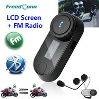 800M wireless intercom headset FreedConn T-COM SC for motorcycle helmet bluetooth support 3 riders with screen