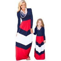 Floral Christmas Printed Matching Family Maxi Dresses