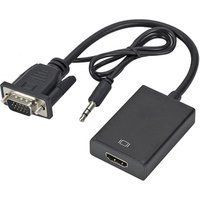 Male to female 1080P vga to hdmi converter cable adapter with audio