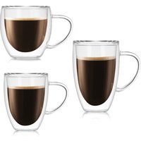 Double Walled Insulated Glass Coffee & Tea Mug