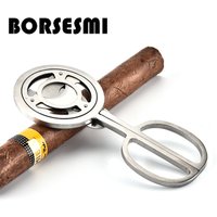 Hight quality stainless steel Triple Blade cigar scissors knife portable tobacco cigarette cutter metal 3 blade cigar cutter