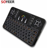 Soyeer Q9 2.4g Wireless Mini Keyboard 7 color Back light Mini gaming Keyboard with Touchpad Q9 Android TV box