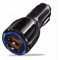 Free Shipping 12V Dual USB Port QC3.0 3.1A Quick Car USB Charger 2 Port USB Fast Car Charger For iPhone Samsung Tablet